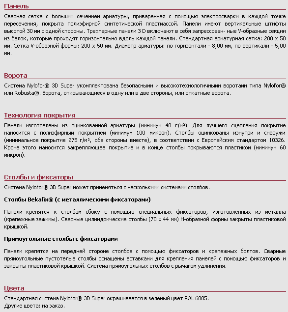 Панели Nylofor® 3D Super